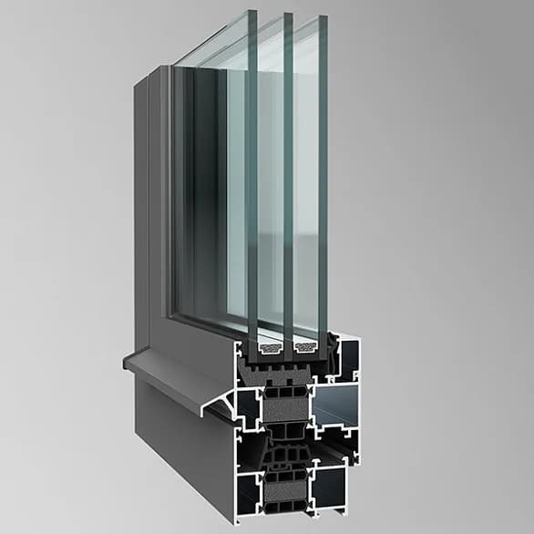 Классическое окно с термоизоляцией ALT W72 W
